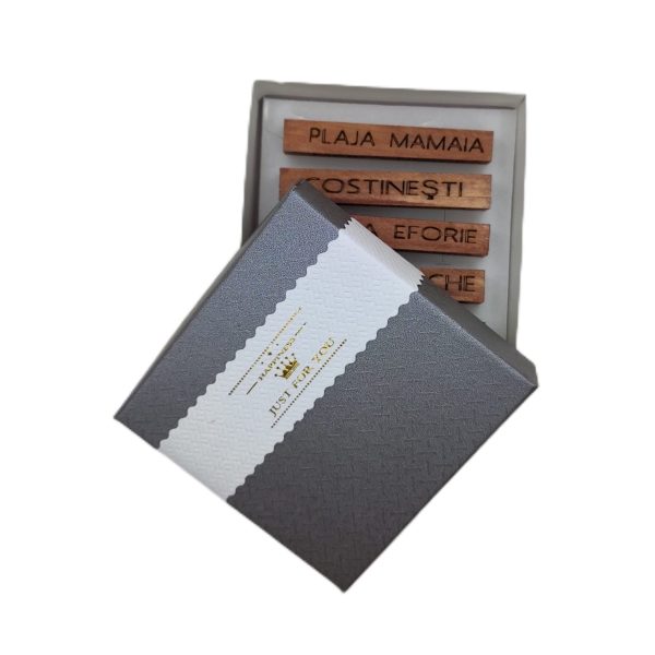 Magneți Suvenir România – Set 5 Decoratiuni din lemn -  Plaje România , Handmade - imagine 2