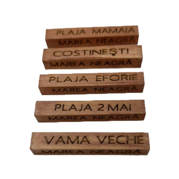 Magneți Suvenir România – Set 5 Decoratiuni din lemn -  Plaje România , Handmade - imagine 5